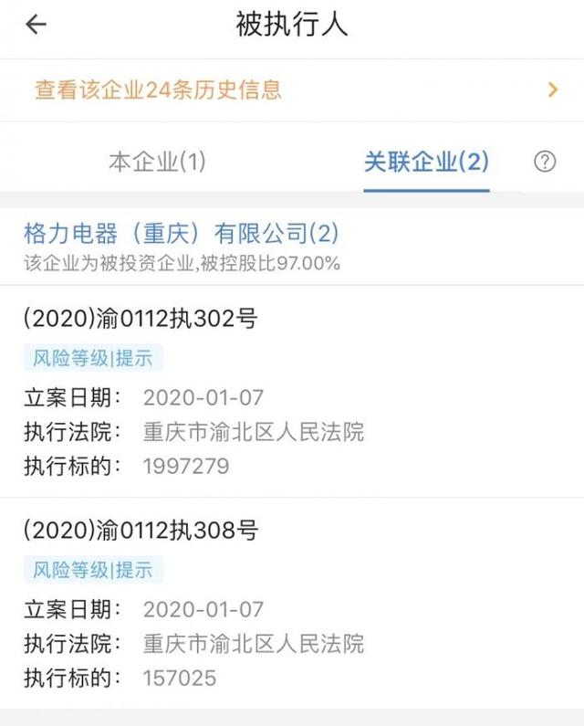 格力列為被執(zhí)行人 真實情況是什么？
